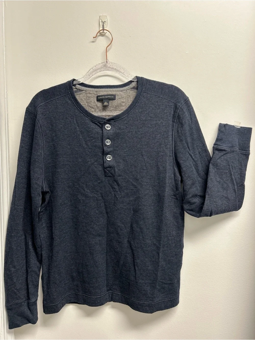 Banana Republic Navy Long-Sleeve Henley